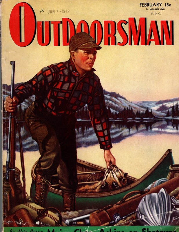 VINTAGE FEBRUARY  1942 OUTDOORSMAN  MAGAZINE