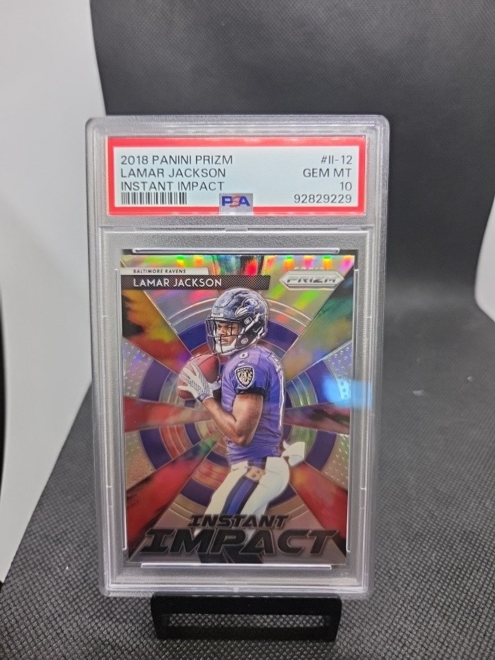 2018 Panini Prizm Instant Impact Lamar Jackson ROOKIE RC #II-12 PSA 10 GEM MINT