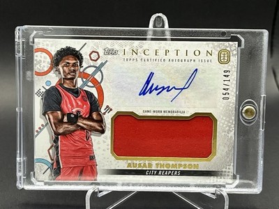 Ausar Thompson Rookie Patch Auto /149 2022 Topps Inception RPA Pistons Game Worn