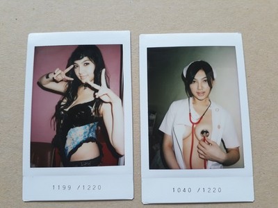 saori hara JH X2 CHEKI FOTOS ALLE SIND 1/1 LTD BIS 1220 NUMMERIERT IN SILBERFRONT