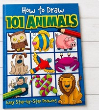 How to Draw 101 Animals Book for Art Class Homeschool or Classroom