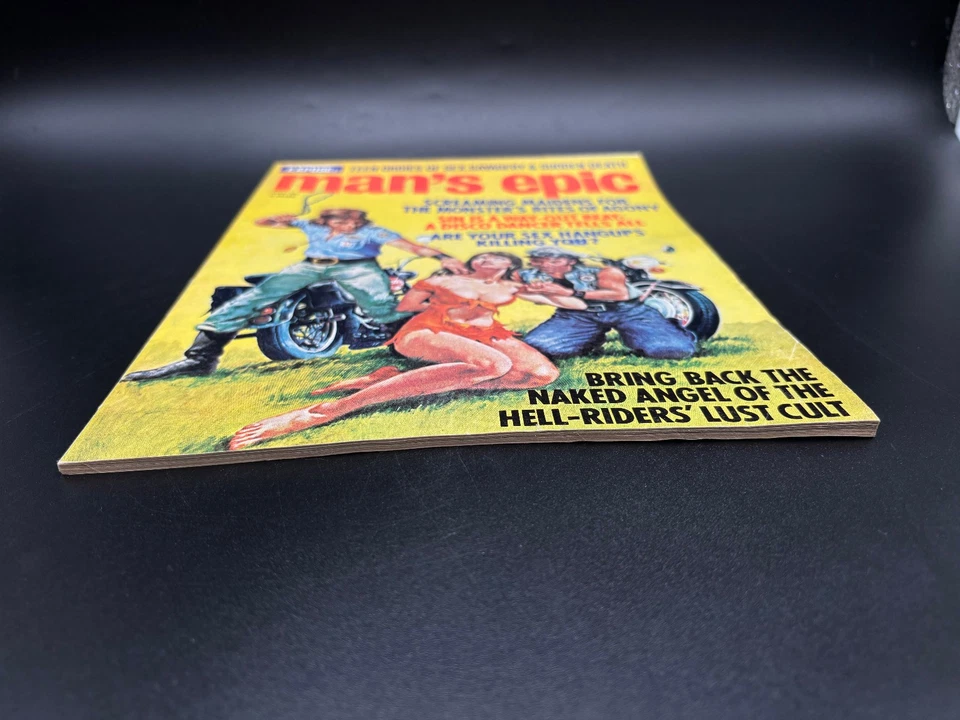 Man's Epic men's adventure magazine vintage June 1973 GGA Biker Gang motorcycle Foto 4 de 4