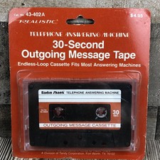 Realistic RadioShack Telephone Answering Machine 30 Second Outgoing Message Tape