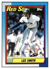 Lee Smith 1990 Topps #495 Boston Red Sox VTG Baseball *318B
