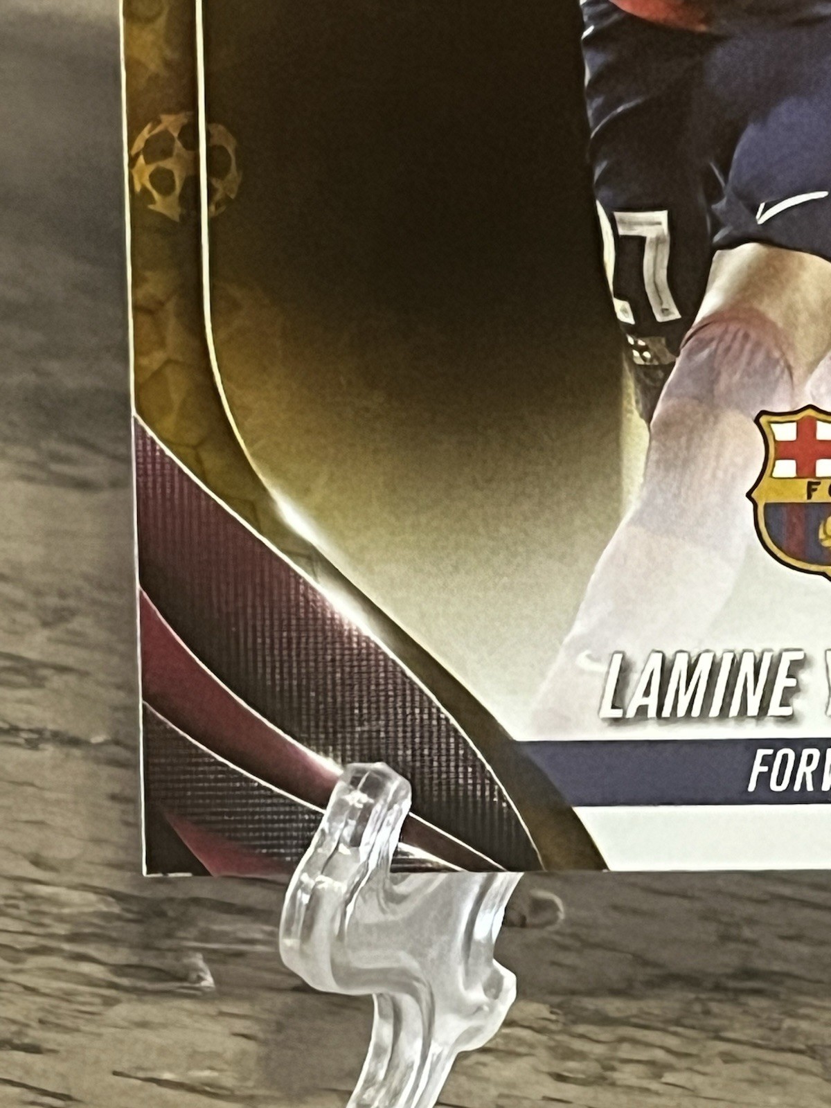 2023-24 Topps UEFA Club Competitions Lamine Yamal #64 Gold Starball Foil (RC) view 4