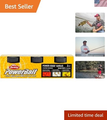 Exclusive PowerBait Power Eggs - Garlic-Infused Fishing Bait for Better Catches