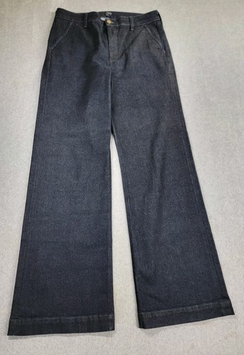 J Crew Hose Jeans Damen 31T Tall 34x33 Weite Dunkelblau Stretch High Rise Boho