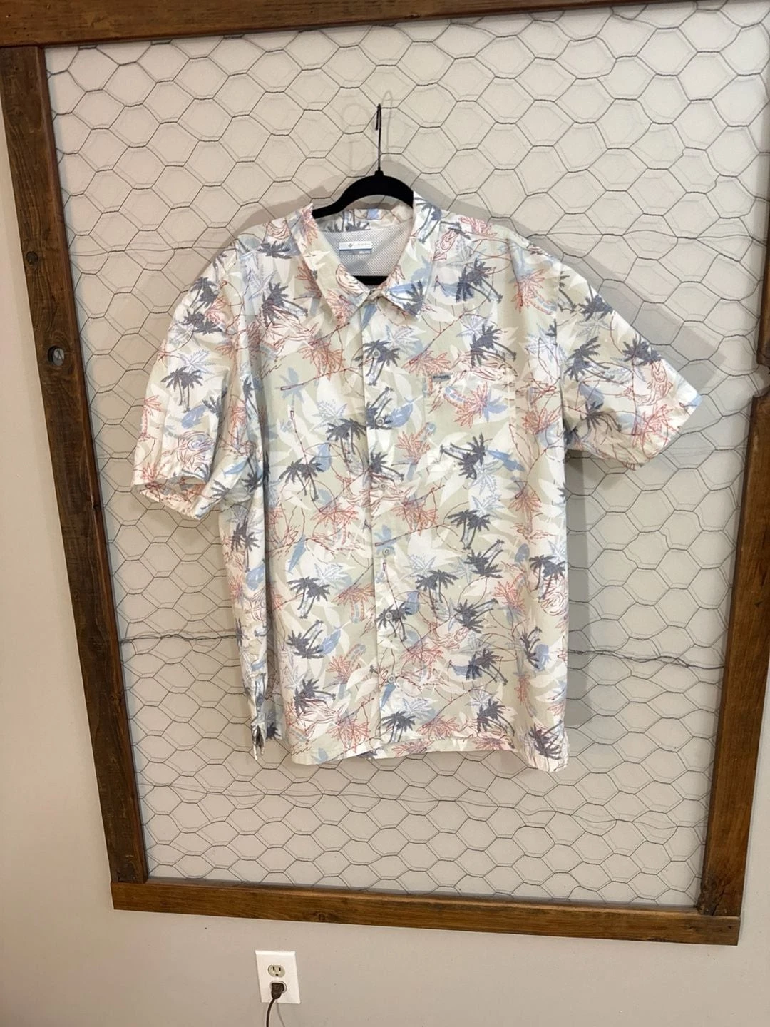Columbia PFG Men's Super Slack Tide Short Sleeve Printed Fishing Shirt XXL
