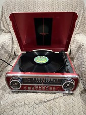 ION Mustang LP Turntable AM/FM Radio USB AUX Built-in Speakers TESTED