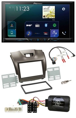 Pioneer Lenkrad Bluetooth USB 2DIN DAB Autoradio für Isuzu D-Max ab 2012 grau