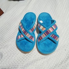 ISOTONER EUC WOMENS SZ 10 SOFT COZY TERRY SLIPON SANDALS SHOES
