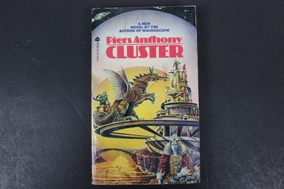Cluster Piers Anthony 1977 First Avon Printing Science Fiction Fantasy AVON PB
