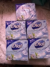 Dial Jabón Agua Coco 15 Barras 4oz Cada una -Descontinuado-5 Cajas Nuevo