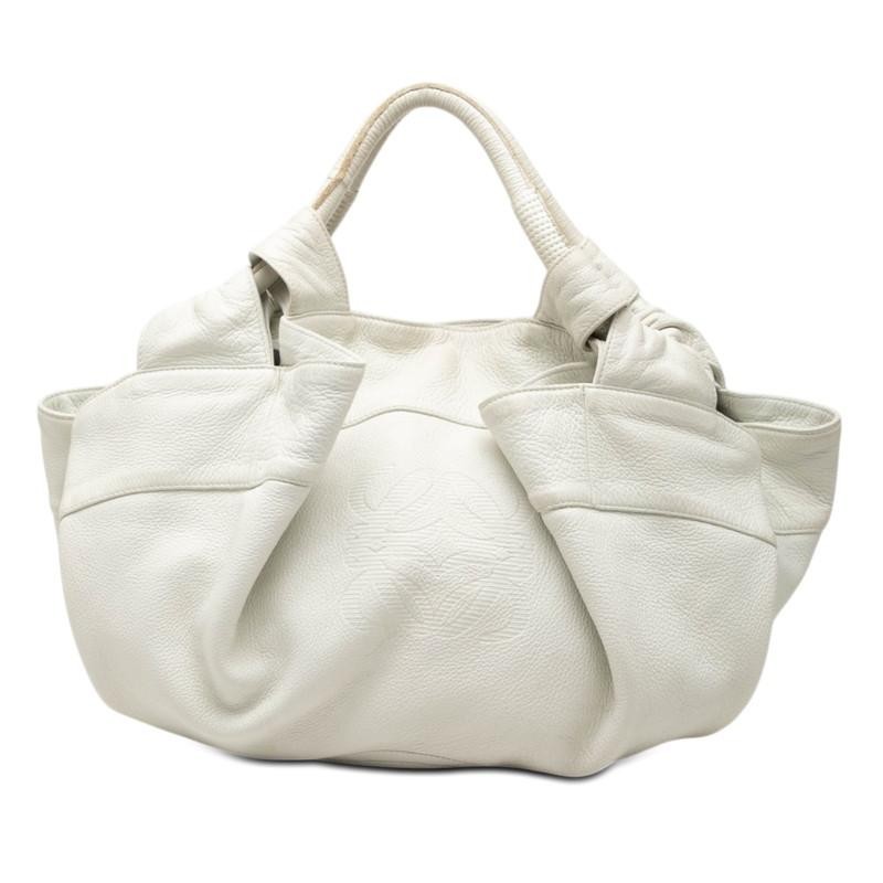 Loewe Anagram Nappa Aire Handbag White Leather Ladies LOEWE