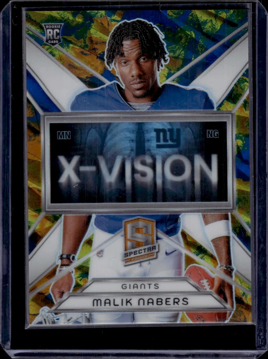 Malik Nabers Panini Spectra X-Vision #XVMNS Gold 1/1
