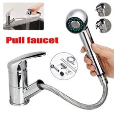 Chrome Combi Mixer Tap & Pull Out Shower For Handset Motorhome/Caravan/Boat UK~