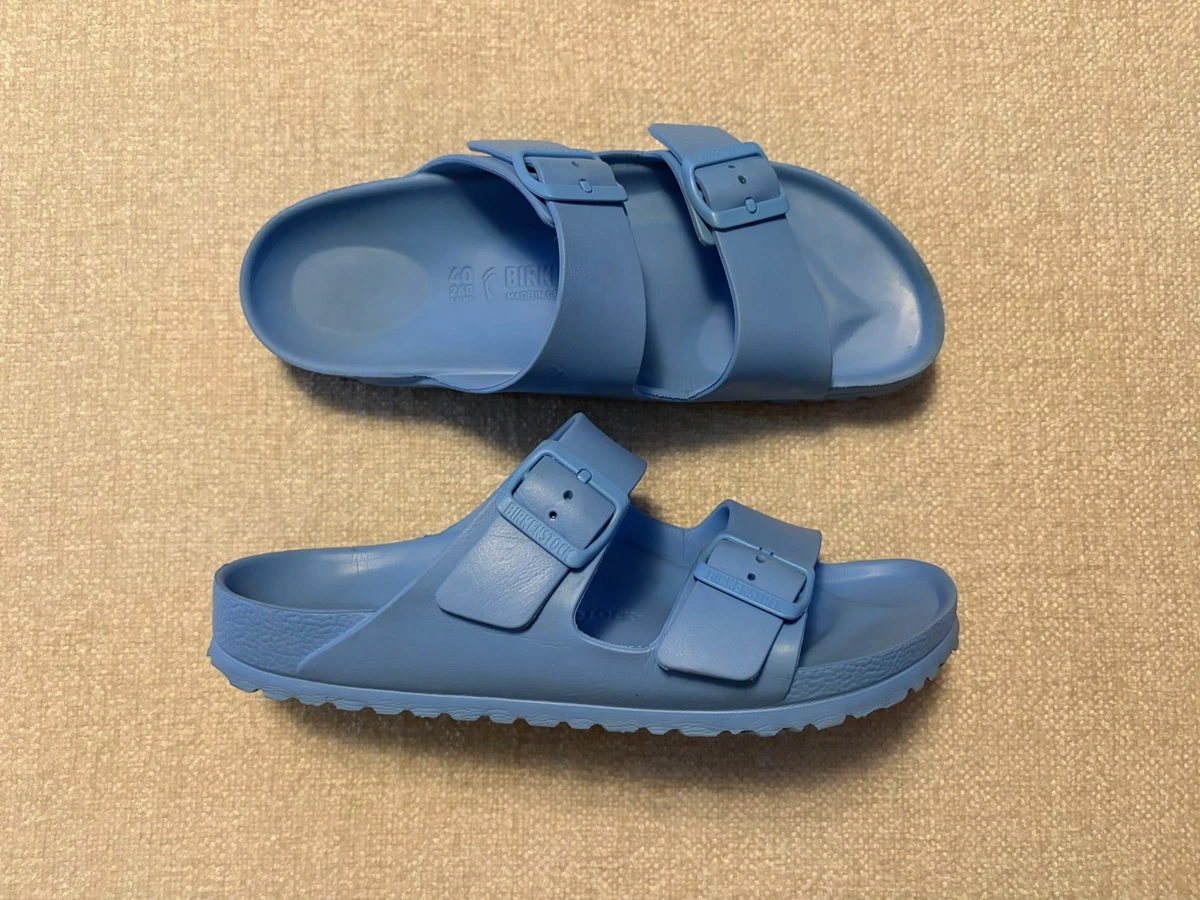 Birkenstock Arizona Ultra Blue Sandals Leather Buckle Slides Men\'s Size 9 NWT Birkenstock Blue Slide Sandals for Men for sale | eBay main image 2
