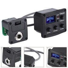 Ukelele Piezo Pickup EQ for Ukulele LCD Display Tuner 3-Band EQ Equalizer