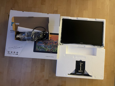 HUION KAMVAS 22 PLUS -Grafiktablett m. Display mit Volllaminiertem QD-Bildschirm