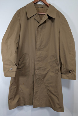 Lord Modell Trench Coat Men Large EU 52 Beige Vintage W. Germany Classic Mac