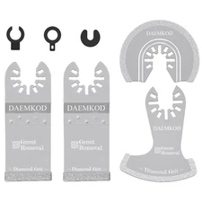 4 Pack Diamond Saw Blades, Professional Multi Tool Blades Kits, Grout Removal...