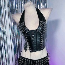 Tops Goth Emo Vêtements Y2K T-shirt Grunge Punk Mini Rock Gothique