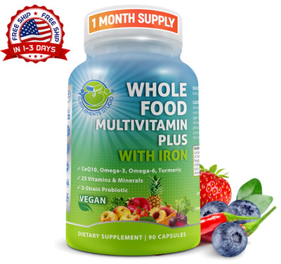 Multivitamin for men and women with 25 essential vitamins and minerals,With Iron