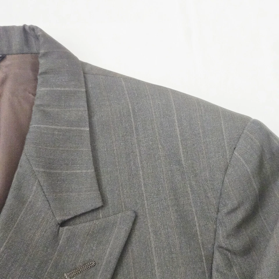 Abrigo deportivo Kuppeheimer para hombre 46R verde a rayas calce clásico blazer de doble botonadura Foto 4 de 4