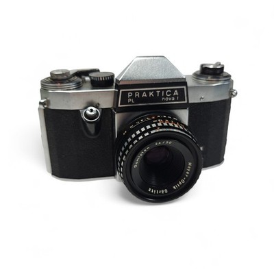 Praktica PL Nova I analoge Spiegelreflexkamera 35 mm + Meyer-Optik Görlitz Domiplan 50 mm Objektiv