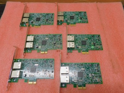 (6) Dell 0FCGN Broadcom 5720 PCI-E -- 2 Port 1Gb Ethernet Network Adapter LOT