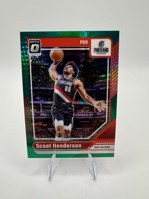 2024-25 Panini Donruss Optic Scoot Henderson Green Shock Prizm /249