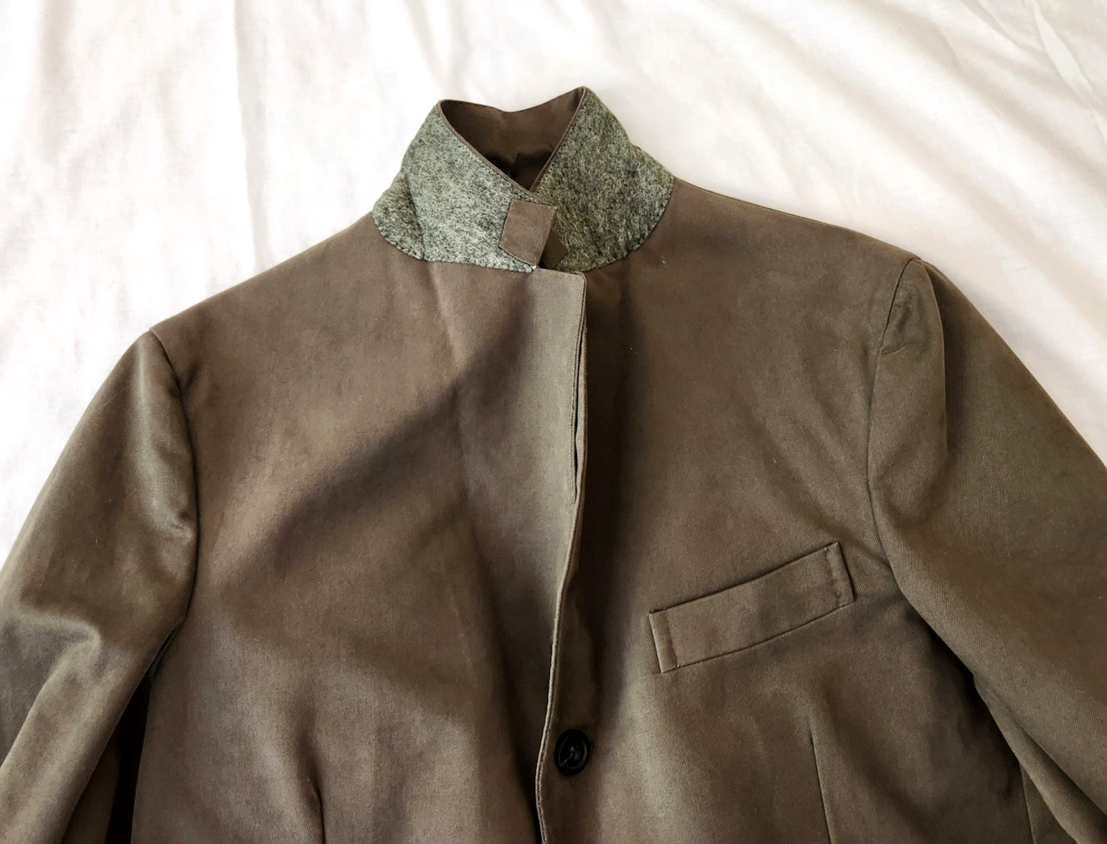 DRAKE'S Green Cotton Twill Sportcoat Jacket Blazer Sz US 38 / EU 48  Italy- NEW