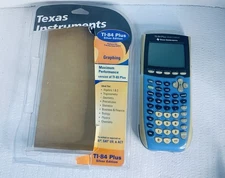 Texas Instruments TI-84 Plus Silver Edition Graphing Calculator, Blue
