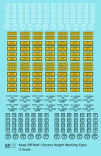 K4 O Scale Decals Excess Height Car Markings 