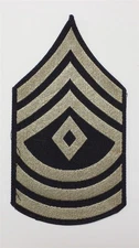 Army Chevron 2091: First Sergeant, single - WWII era, woven on twill