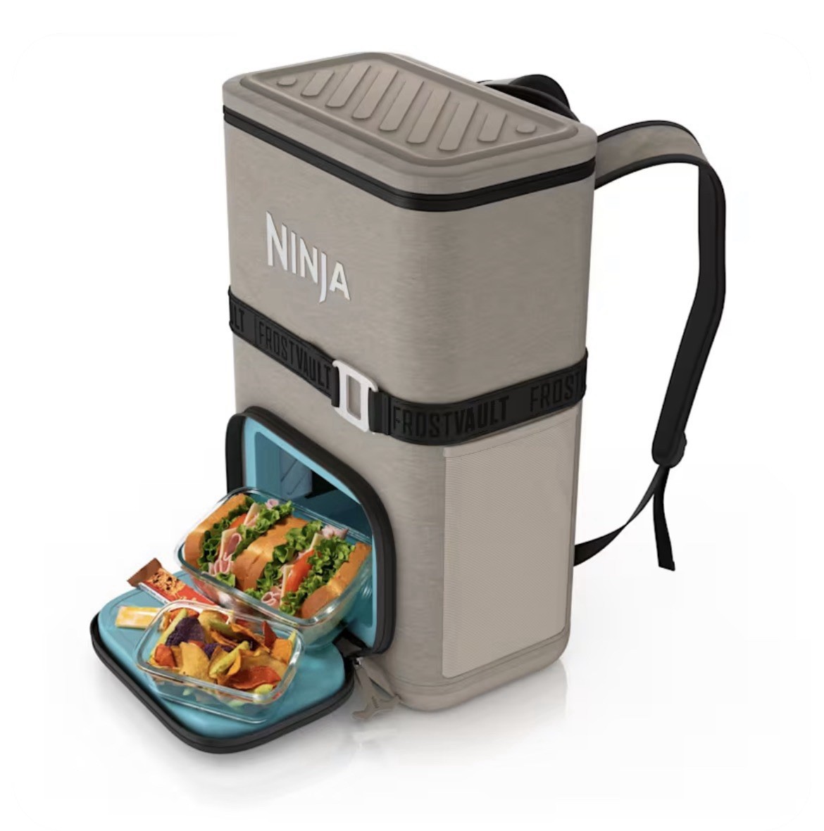 Ninja FrostVault Go 24-can Backpack Soft Cooler with Cold Dry Zone NAVY Color