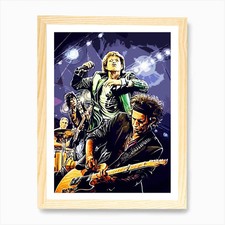 Rolling Stones band music 1 Art Pri Framed Wall Art Poster Canvas Print Picture