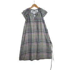Loft Houndstooth Plaid Tiered Cap Sleeve Dress size XS Multicolor