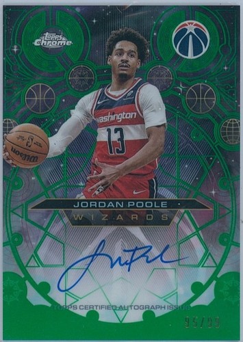 Jordan Poole サインカード /25枚限定 2025-26 Topps Chrome Chromographs Style Card Autograph Jordan