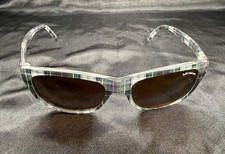 Vintage Bolle Sunglasses IREX 100 Tartan Plaid Frame - France 1980s - RARE