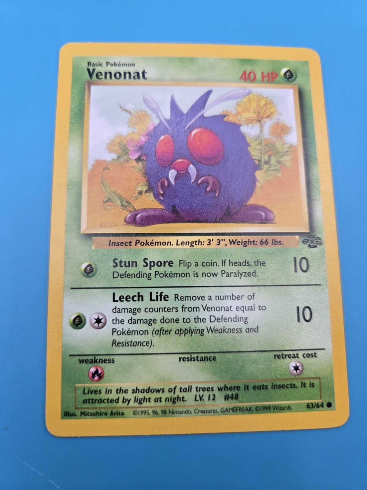 Venonat 63/64 | Jungle | Common | WotC | Vintage Pokemon NM