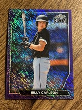 2026 Leaf Metal Baseball Billy Carlson Purple Shimmer Base #19 /7
