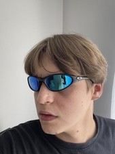 Vintage Oakley Minute black blue Sunglasses Gorpcore Outdoor Y2K rare plate