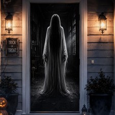 Ghost Halloween Door Cover Halloween Door Decorations Halloween Door Banner for