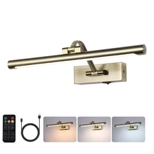 Antique Bronze LED Wireless Picture Lights for Wall Rechargeable, Battery Ope...