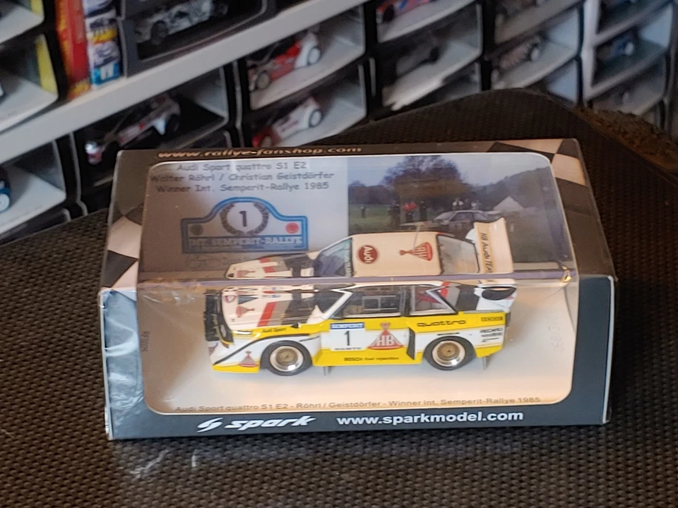 1x Spark Rfs025 AUDI QUATTRO S1 W.Rohrl WINNER Rally SEMPERIT 1985 - 1:43 Rare - Immagine 2 di 4