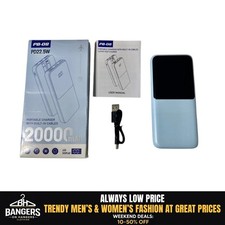 PB-08 20000mAh Portable Charger Power Bank w/Built-in Cables PD22.5W LED Display