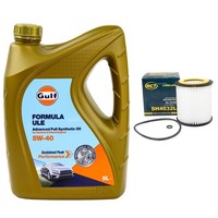 MotoröL Set Gulf Formula Ule 5W-40 5 Liter + ÖLfilter FüR Bmw 5Er X1 1Er Z4 3Er