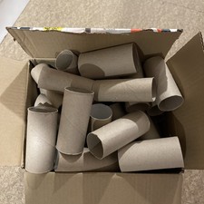 Box Of Cardboard Toilet Roll Tubes - Crafting, Seeds, Gardening, Hobbies