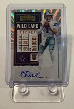 Ben DiNucci 2020 Panini Contenders Rookie Ticket Wild Card Auto RC Cowboys. rookie card picture